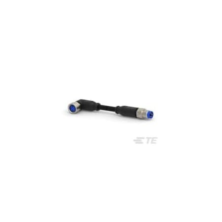 Te Connectivity M8 angled scket to M8 strght plug 2 LED 3-2273124-4